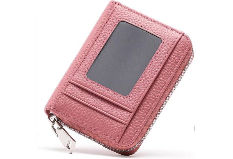 REDOM Geldbörse Damen Geldbeutel Geld Beutel Portemonnaie Portmonee Weich Kurz (Frauen Ledergeldbörse Brieftasche mit 12 Kartenfächer, 1-tlg., Slim Wallet, Kreditkartenetui, Kartenetui, Kartenhalter), NFC RFID-Schutz mit Münzfach 9x12x2.5 cm von REDOM