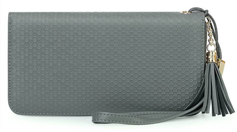 REDOM Geldbörse Damen Handytasche Portemonnaie Portmonee Geldbeutel Weich Lang (Frauen Handtasche Ledergeldbörse Brieftasche mit 8 Kartenfächer, Slim Wallet, Kreditkartenetui, Kartenetui, Kartenhalter), NFC RFID-Schutz mit Münzfach Groß 20 x 10,5 x 2,5cm von REDOM