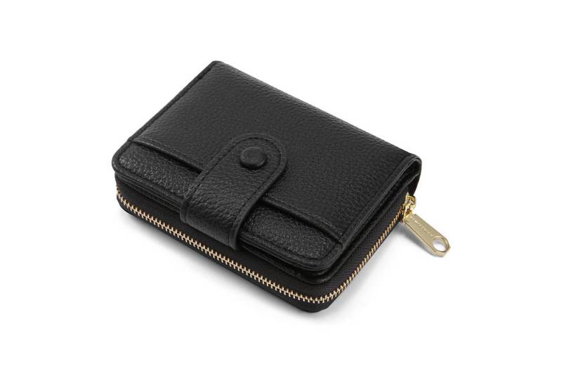 REDOM Geldbörse Portemonnaie klein mit RFID-Schutz Mini Brieftasche Kartenetui (RFID Geldbörse Perfektes Geschenk für Frauen, 1-tlg., mit Kartenfächern Münzfach Fotofenster Elegant praktisch für unterwegs), Kompakte Geldbörse Großem Fassungsvermögen aus Hochwertigem Kunstleder von REDOM