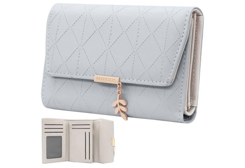 REDOM Geldbörse Slim Wallet Damenbörse Portmonee Kurz Geldbeutel Handtasche (Ledergeldbörse mit 7 Kartenfächer, Kreditkartenetui, Kartenetui), mit Münzfach 14 x 2,8 x 9,5 cm von REDOM
