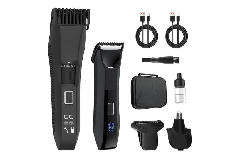 REDOM Haarschneider 4-in-1 Herren Körperhaartrimmer Professioneller Bartschneider, Präzisionstrimmer mit IPX7 Wasserschutz, USB-C Akku Pflege Set 20 Längeneinstellungen von REDOM