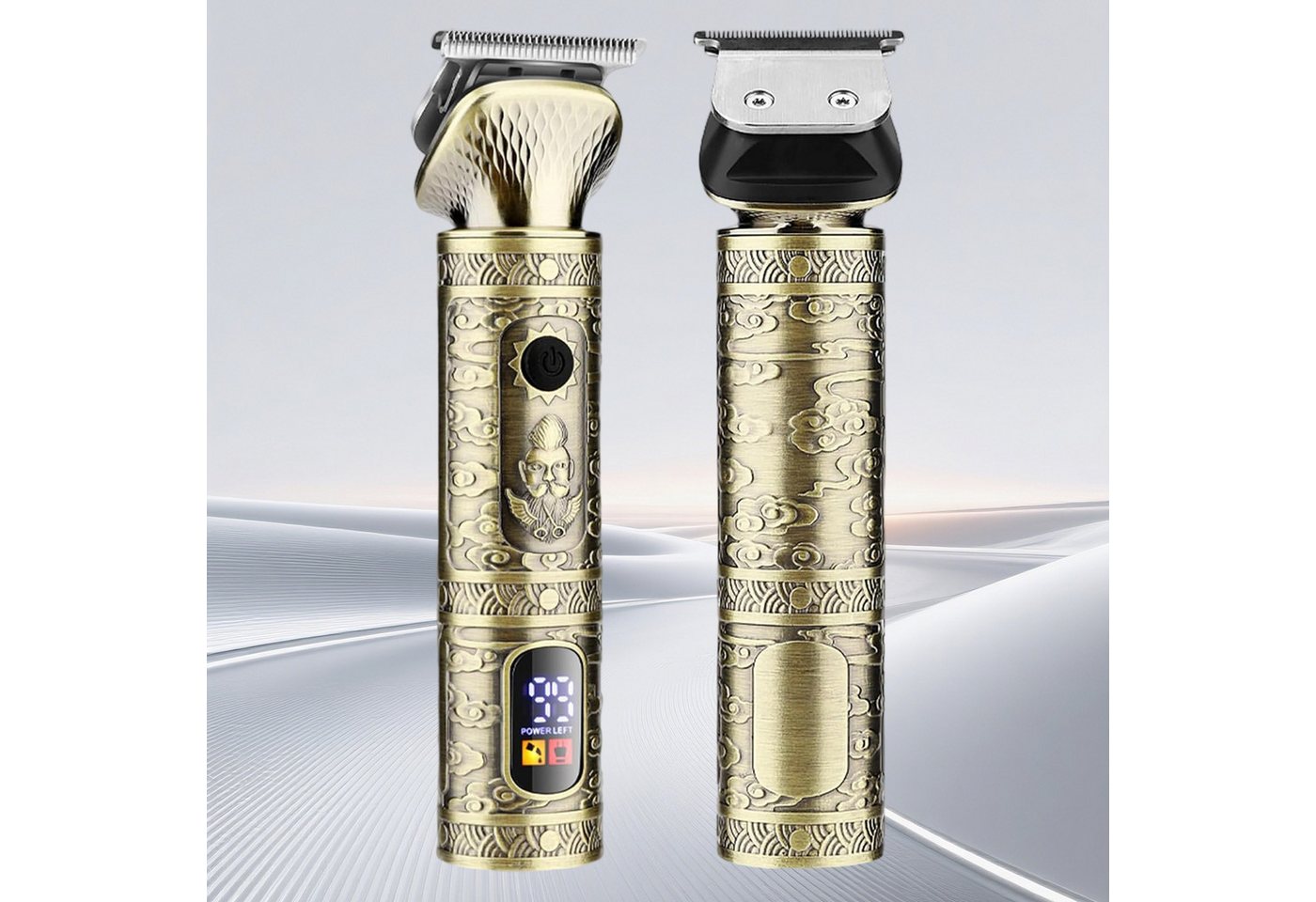 REDOM Haarschneider 7-in-1 Haartrimmer-Set Retro Profi Haarschneider Bartschneider 1St, Barber Rasierer Type-C Ladung LED AKKU verstellbaren Kammaufsätzen, mit Edelstahlklingen LCD-Display für Barthaar Kopfhaar Friseure usw von REDOM