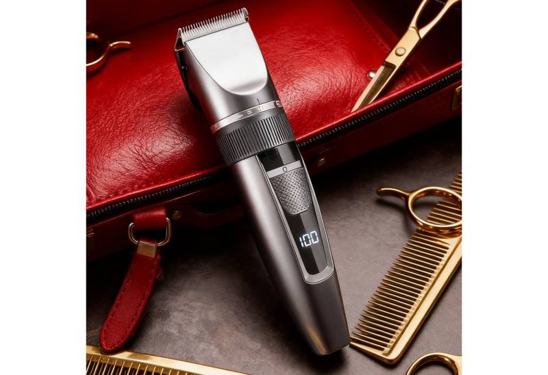 REDOM Haarschneider Haarschneidemaschine Herren Trimmer Akku Haarschneider, mit LED-Display 4 Aufsätze leise waschbar, mit Edelstahl-Keramikklinge Wasserdichter für Kopfhaar Friseure usw von REDOM