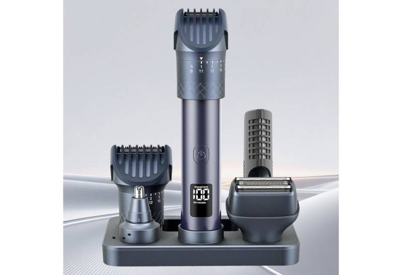 REDOM Haarschneider Haarschnitt-Set Haarschneidemaschine Barttrimmer Nasenhaartrimmer, mit USB-ladbar LED-Anzeige Wasserdicht IPX6 Edelstahlklingen, Haarschnitt-Pflegeset Män Geschenke von REDOM