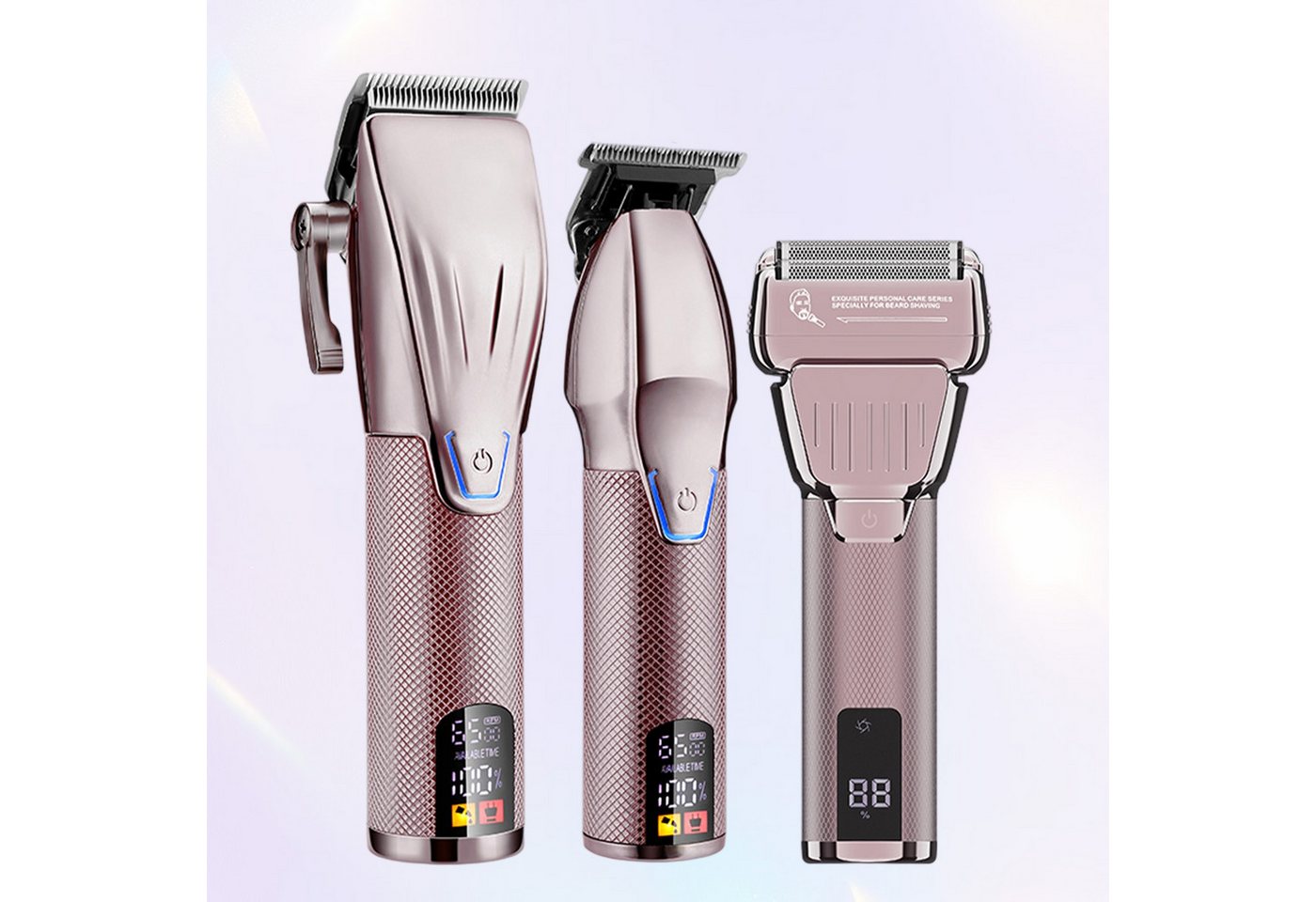 REDOM Haarschneider Haarschnitt-Set Haartrimmer Bartschneider Haarschneidemaschine, mit USB-ladbar LED-Anzeige langanhaltender Akku 360° Doppelgitter, Haarschneideset Mutter-Kind mit Rasierer Edelstahlklingen von REDOM