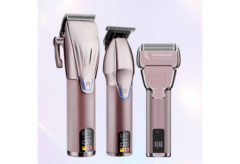 REDOM Haarschneider Haarschnitt-Set Haartrimmer Bartschneider Haarschneidemaschine, mit USB-ladbar LED-Anzeige langanhaltender Akku 360° Doppelgitter, Haarschneideset Mutter-Kind mit Rasierer Edelstahlklingen von REDOM