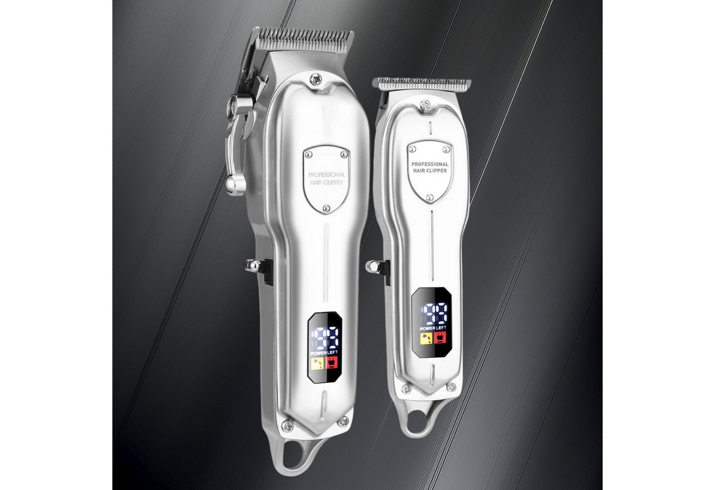 REDOM Haarschneider Haartrimmer Set Kabelloser Profi Schermaschine Trimmer mit LED-Display, Präzisionsstahlklingen 2-in-1 Set mit Aufsätzen Schere Zubehör, Haarschneideset Profi Wasserdichter für Barthaar Kopfhaar Friseure usw von REDOM