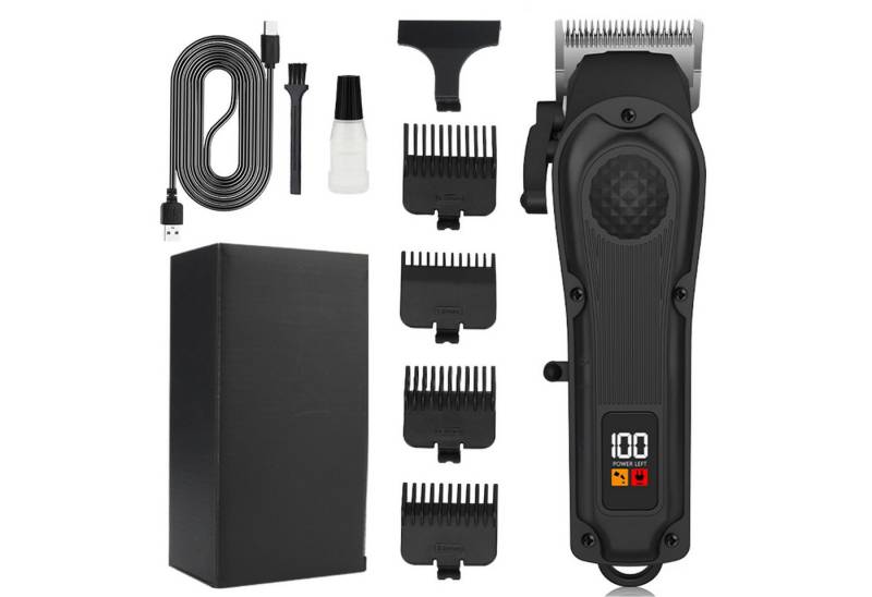 REDOM Haarschneider Herren Profi Elektrische Haartrimmer Körperhaartrimmer, Präzisionstrimmer mit LCD Display 120 Min Laufzeit, Trimmer Set mit R-förmige Klinge von REDOM
