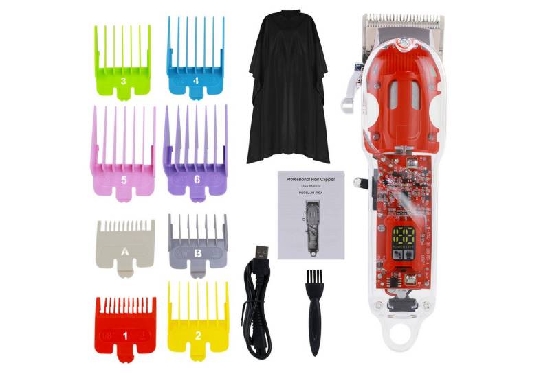 REDOM Haarschneider Herren Profi Haarschneidemaschine Set Haartrimmer, LED-Display Edelstahl Präzisionsklinge einstellbarer Verjüngungshebel, 8 Führungskämme 2500mAh Akku 240 Min Laufzeit USB-Schnellladung von REDOM