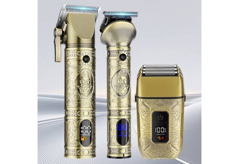 REDOM Haarschneider Multifunktionaler Barttrimmer mit LED-Display Präzisionshaarschneider, Präzisionstrimmer mit abnehmbaren, waschbaren Schneideköpfen, Multifunktionaler Wasserdichter für Barthaar Kopfhaar Friseure usw von REDOM