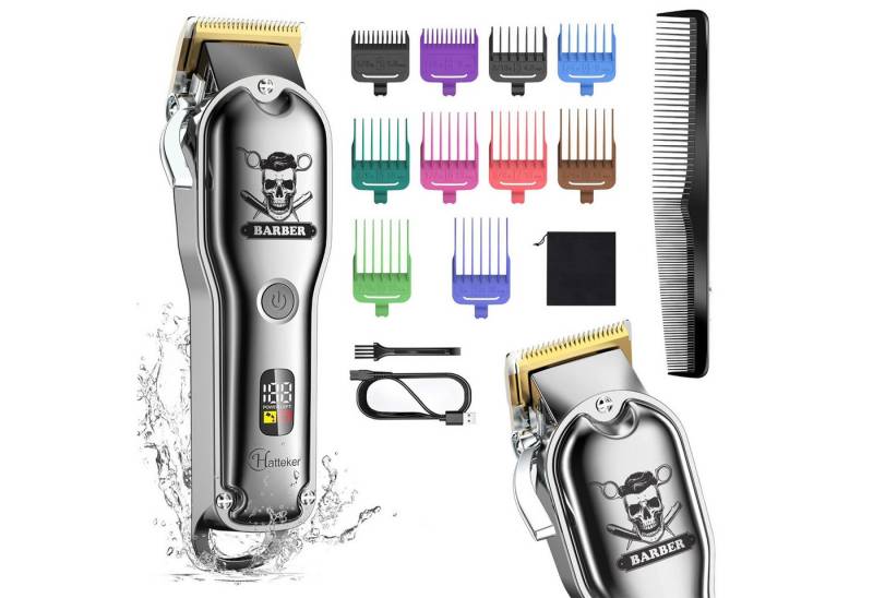 REDOM Haarschneider Multifunktions Barttrimmer mit LCD-Display Haartrimmer für Männer, Multifunktionaler Haar- und Barttrimmer wasserdicht USB-Ladefunktion, Haarschneideset mit Edelstahlklinge für Barthaar Kopfhaar Friseure von REDOM