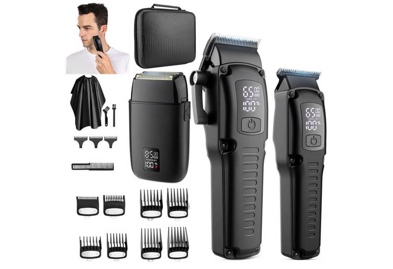 REDOM Haarschneider Profi 3-in-1 Haarschneider Set für Herren, Bartschneider Haarschneider Folienrasierer USB-Aufladung, Haarschneideset Wasserdichter für Barthaar Kopfhaar Friseure usw von REDOM