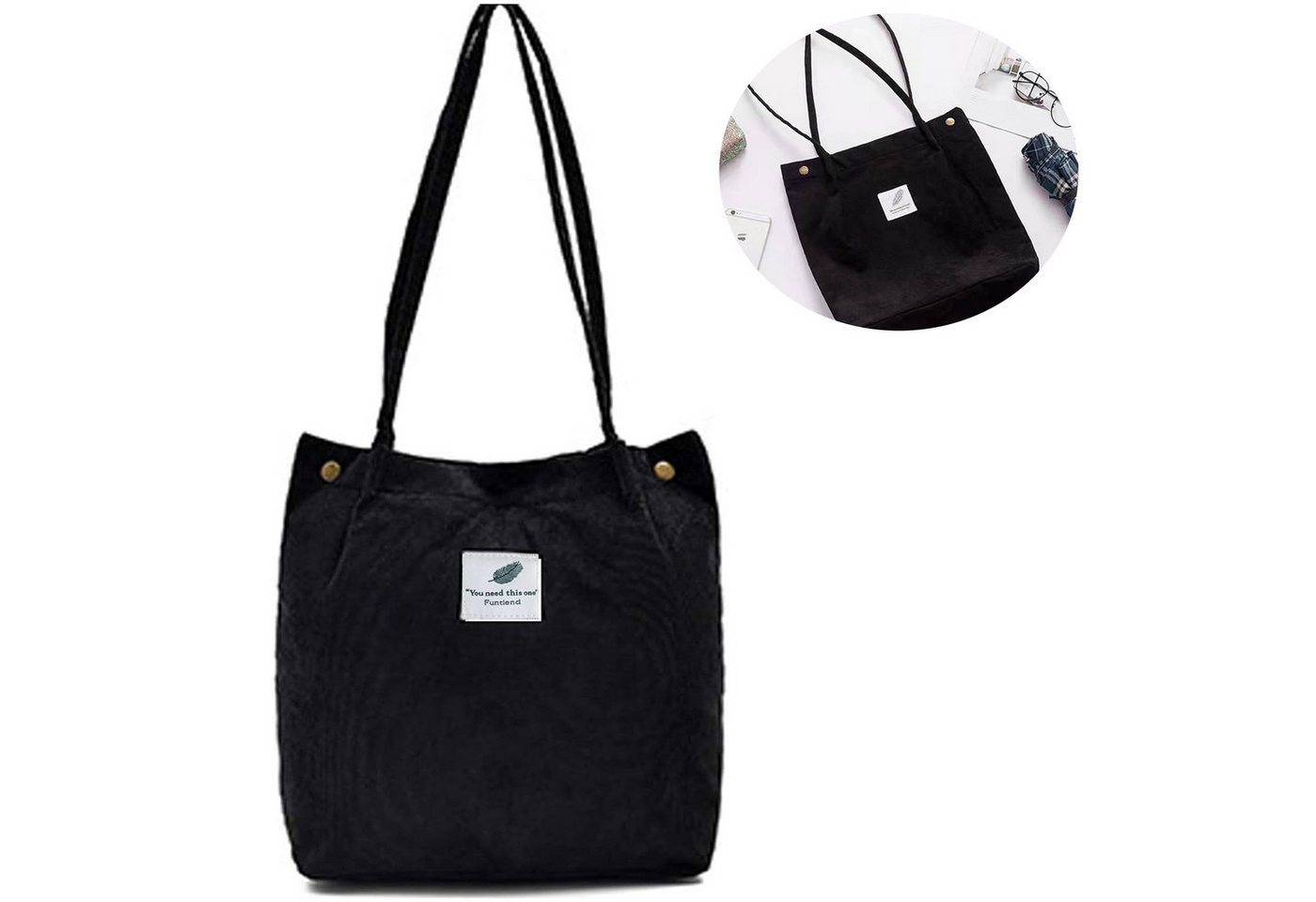 REDOM Handtasche Schultertasche Tragetasche Tasche Shopper Freizeittasche (Arbeitstasche Laptoptasche mit 3 Druckknöpfe, Unitasche, Bürotasche), für Herren Frauen Jungen Freizeit Arbeit Wochenende Schule Büro Reisen von REDOM