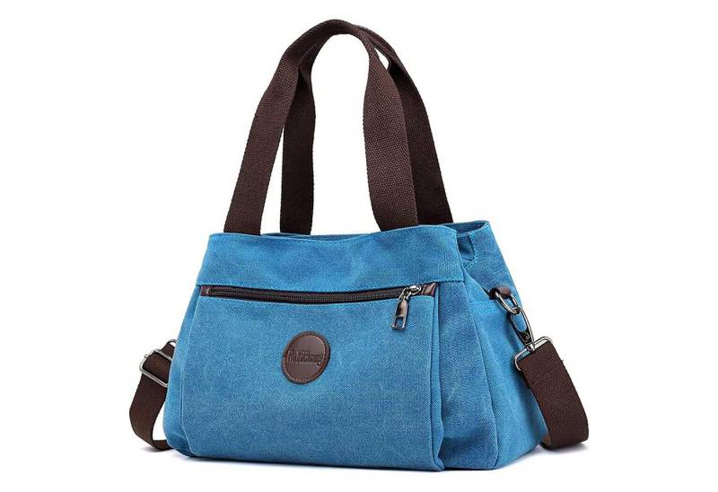 REDOM Henkeltasche Damen Umhängetasche Tragetasche Aktentasche (Canvas Schultertasche Arbeitstasche Messenger-Tasche mit Schultergurt, Freizeittasche, Unitasche, Bürotasche, 32 x 12 x 22 cm), für Jungen Freizeit Arbeit Business Schule Büro Reisen usw. von REDOM