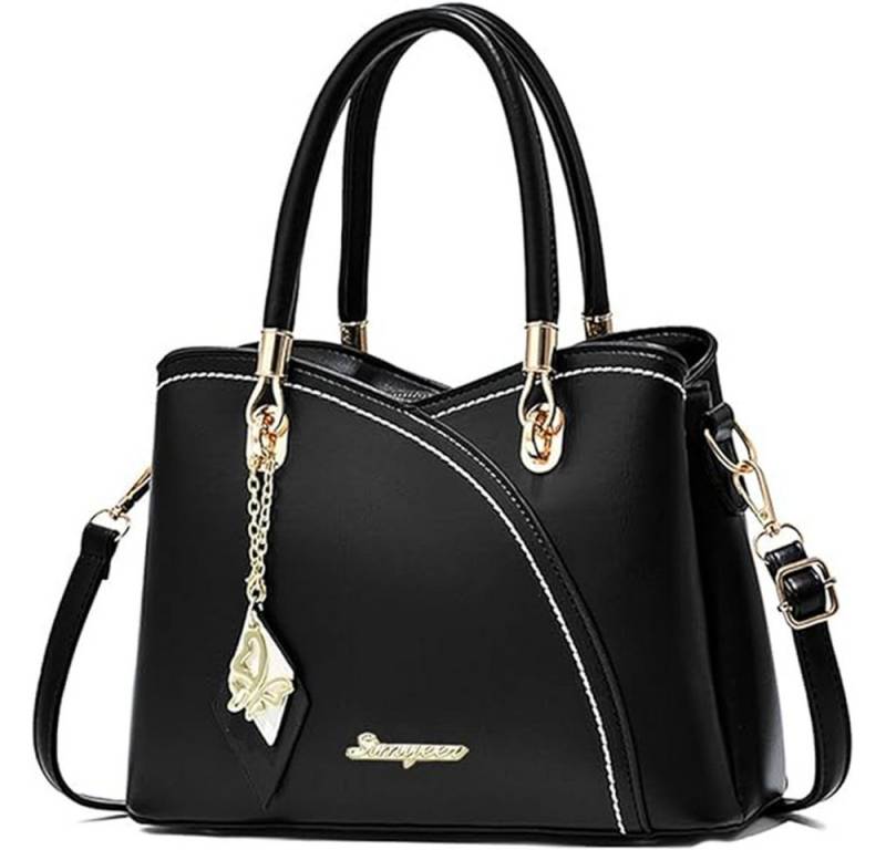 REDOM Henkeltasche Tragetasche Umhängetasche Aktentasche Freizeittasche (Arbeitstasche Messenger-Tasche Top Griff Schultergurt, Unitasche, Bürotasche, Kunstleder), für Frauen Freizeit Arbeit Business Schule Büro Reisen usw von REDOM