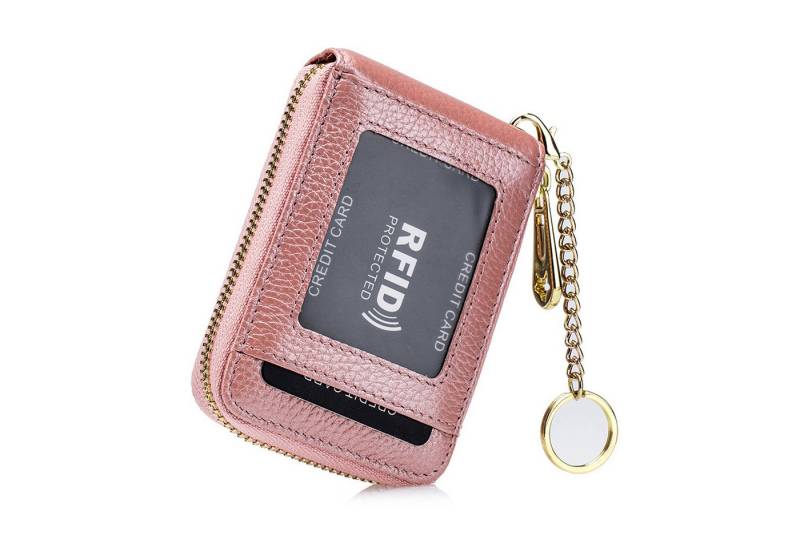 REDOM Kartenetui Damen Kreditkartenetui Karten Halter Kartenhalter Visitenkartenetui (7,5x11x2,5 cm mit 12 Kartenfächer 2 Geldscheinfächern 1 Ausweisfenster, 1-tlg., Slim Walle, Geldbeutel, Geldbörse, Tragbar, Portemonnaie), für Kreditkarte EC Karte Bank Karte Personalausweis Visitenkarten usw von REDOM