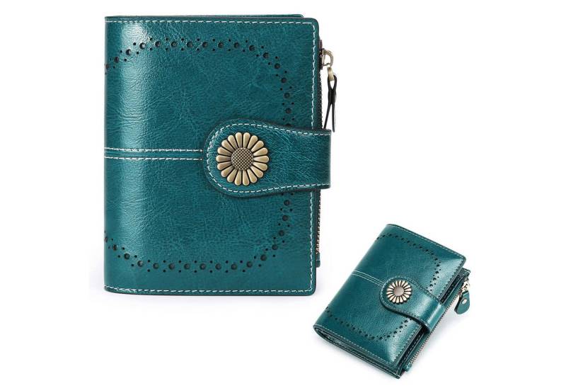 REDOM Kartenetui Damen Portemonnaie klein RFID Schutz Geldbörse (Geldbeutel, kompakt elegant modisch, aus Kunstleder, mit 16 Kartenfächer, Münzfach Reißverschluss), für Kreditkarte EC Karte Bank Karte Visitenkarten Personalausweis usw. von REDOM