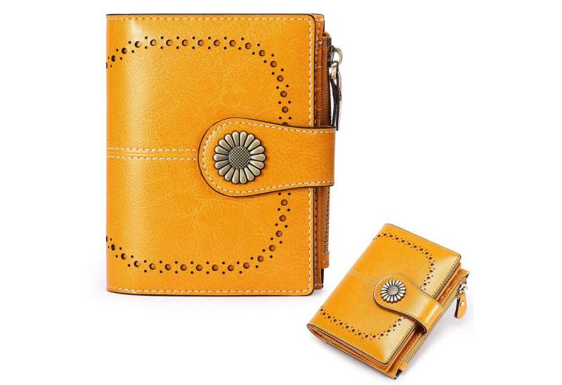 REDOM Kartenetui Damen Portemonnaie klein RFID Schutz Geldbörse (Geldbeutel, kompakt elegant modisch, aus Kunstleder, mit 16 Kartenfächer, Münzfach Reißverschluss), für Kreditkarte EC Karte Bank Karte Visitenkarten Personalausweis usw. von REDOM