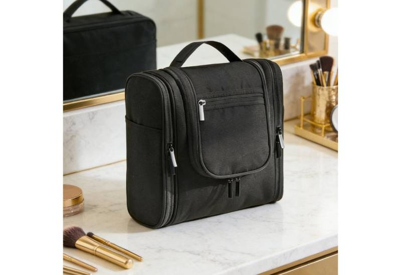 REDOM Kulturbeutel Reise-Kulturtasche Kosmetiktasche Hänge-Waschtasche (Als Kultur- Kosmetik- Dusch- oder Rasiertasche für Männer und Frauen, 1-tlg., mit Abnehmbare Nassfachtasche Seitentaschen Transparente Fächer), für Reisen Alltag Sport und als Geschenk geeignet von REDOM