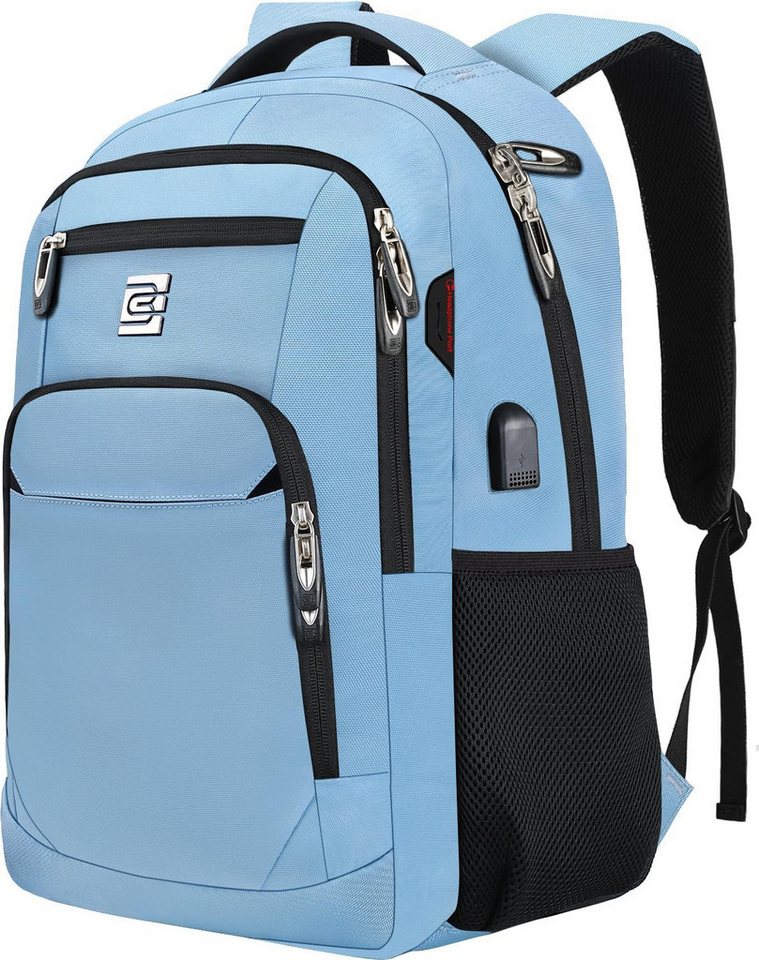 REDOM Laptoprucksack Laptop Rucksack Rucksäcke Schulrucksack Wasserbeständig Laptoptasche (Laptop Notebook Tasche Schule Uni Rucksack, 1-tlg., Sportrucksack, mit USB-Anschluss, Anti-Diebstahl, Backpack mit Laptopfach), fur Herren Damen Jungen Teenager Freizeit Arbeit Business Reisen von REDOM
