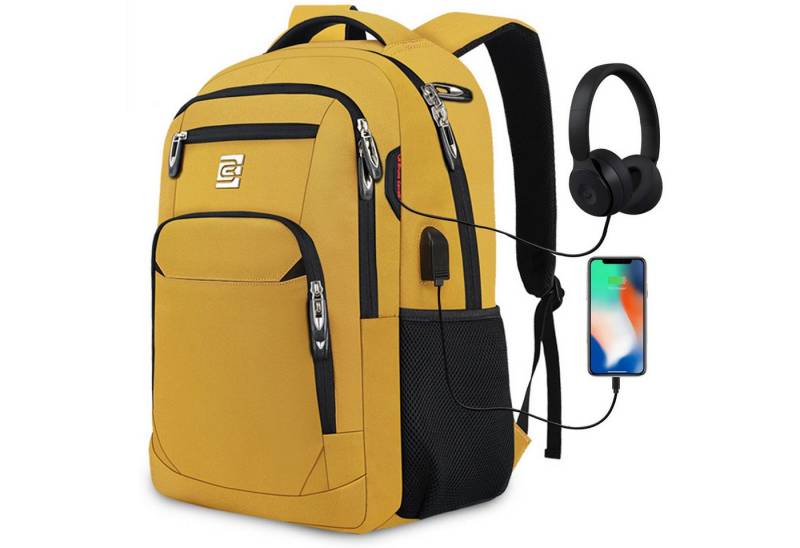 REDOM Laptoprucksack Laptop Rucksack Rucksäcke Schulrucksack Wasserbeständig Laptoptasche (Laptop Notebook Tasche Schule Uni Rucksack, 1-tlg., Sportrucksack, mit USB-Anschluss, Anti-Diebstahl, Backpack mit Laptopfach), fur Herren Damen Jungen Teenager Freizeit Arbeit Business Reisen von REDOM