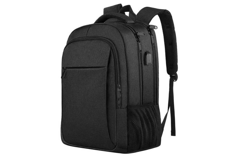 REDOM Laptoprucksack Herren Damen Business Rucksack wasserdicht Laptoptasche (Daypack mit USB Ladeanschluss, Anti-Diebstahl, mit Koffergurt), für Arbeit Uni Reise Freizeit Business von REDOM