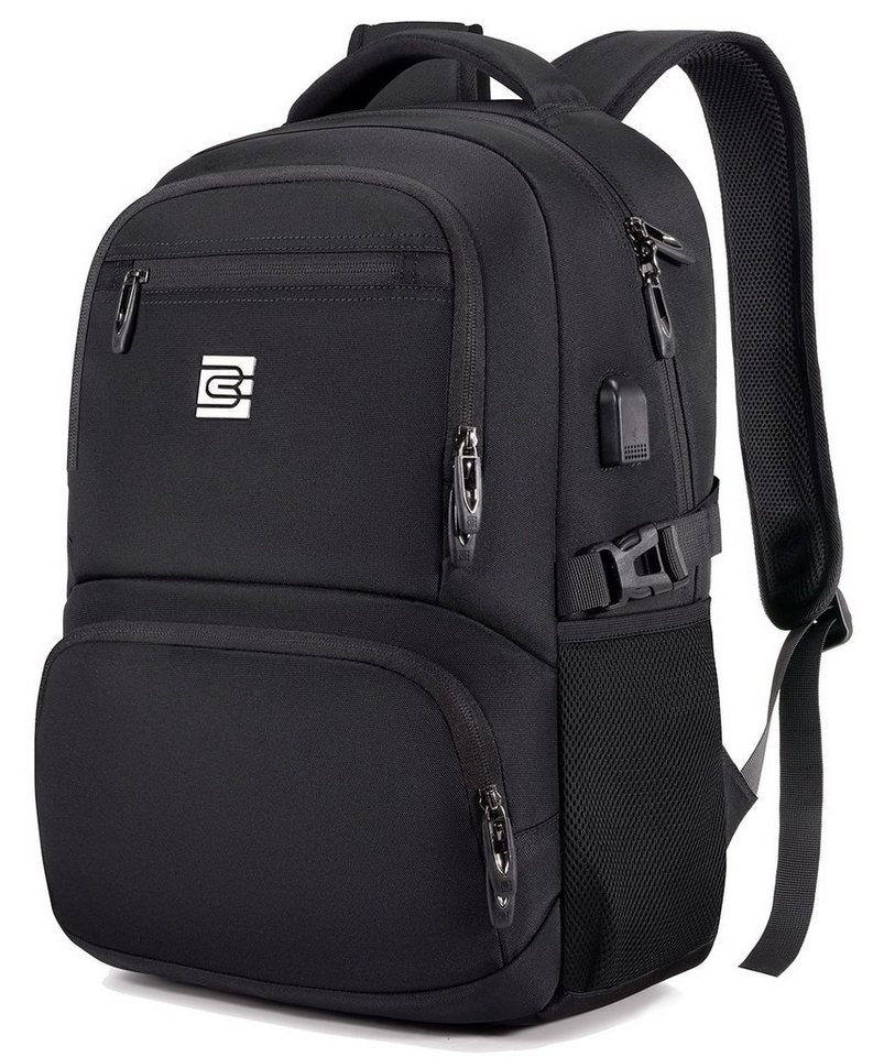 REDOM Laptoprucksack Laptop Rucksack Rucksäcke Schulrucksack Wasserbeständig Laptoptasche (Laptop Notebook Tasche Schule Uni Rucksack, mit USB-Lade-Anschluss, Anti-Diebstahl, Backpack mit Laptopfach), Herren Damen Jungen Teenager Freizeit Arbeit Business Reisen von REDOM