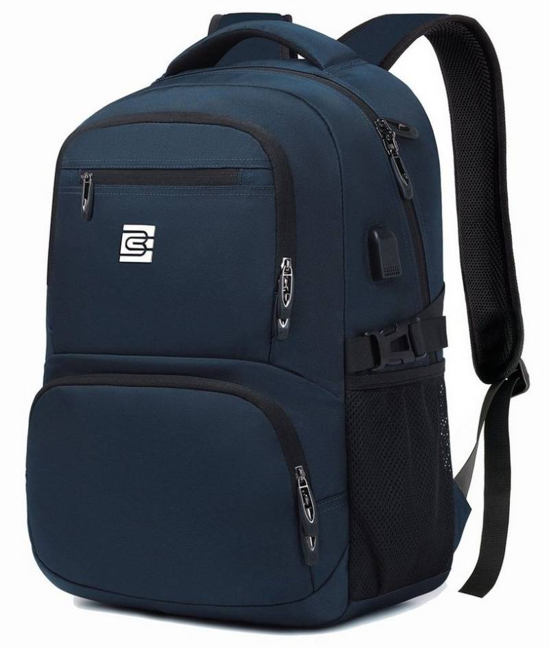 REDOM Laptoprucksack Laptop Rucksack Rucksäcke Schulrucksack Wasserbeständig Laptoptasche (Laptop Notebook Tasche Schule Uni Rucksack, mit USB-Lade-Anschluss, Anti-Diebstahl, Backpack mit Laptopfach), Herren Damen Jungen Teenager Freizeit Arbeit Business Reisen von REDOM