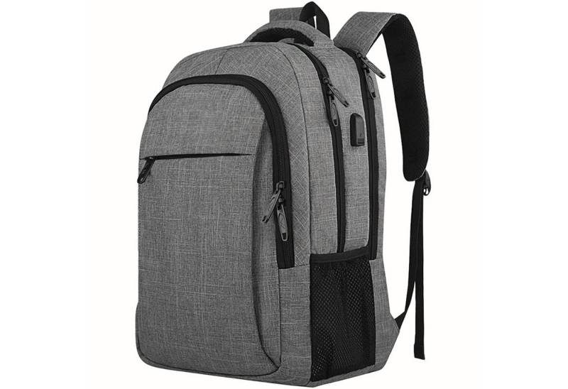 REDOM Laptoprucksack Herren Damen Business Rucksack wasserdicht Laptoptasche (Daypack mit USB Ladeanschluss, Anti-Diebstahl, mit Koffergurt), für Arbeit Uni Reise Freizeit Business von REDOM