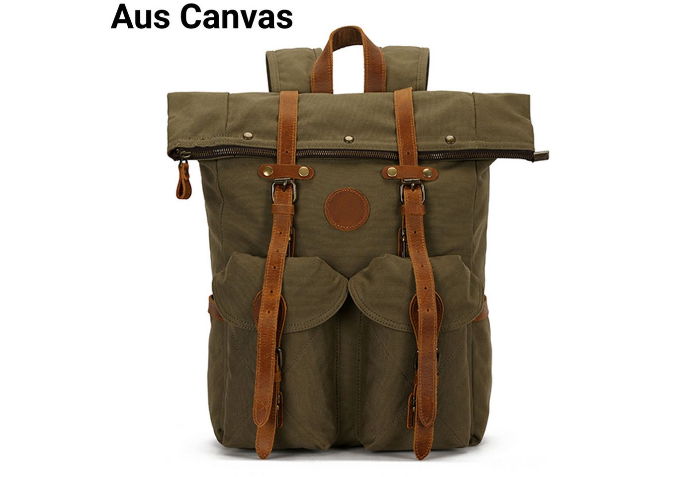 REDOM Laptoprucksack Canvas Rucksack Schulrucksack Rucksäcke Reiserucksack Schultertasche (Vintage Canvas Notebook Laptop Tasche Schule Uni Rucksack, Backpack mit Laptopfach, für bis 17,3-Zoll Laptop, luxuriös, Luxus), für Herren Damen Jungen Teenager Freizeit Arbeit Business Reisen von REDOM