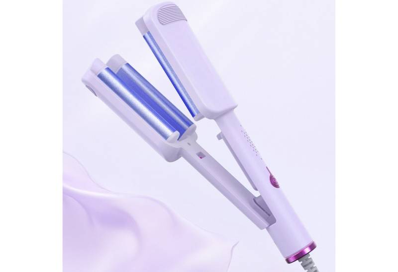 REDOM Lockenstab Haarwellenstab Haarstyler 32 mm Profi Wellenstab, Keramikbeschichtung kombiniert, Lockenstab 32 mm für French Curls und Beach Waves 4 Temperaturstufen von REDOM