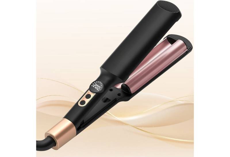 REDOM Lockenstab Hair Waver Haarwellenstab Haarstyler Profi Wellenstab, Tourmalin-keramische Beschichtung, Beach Waves und French Curls Tourmalin-Keramik 5 Temperaturen von REDOM