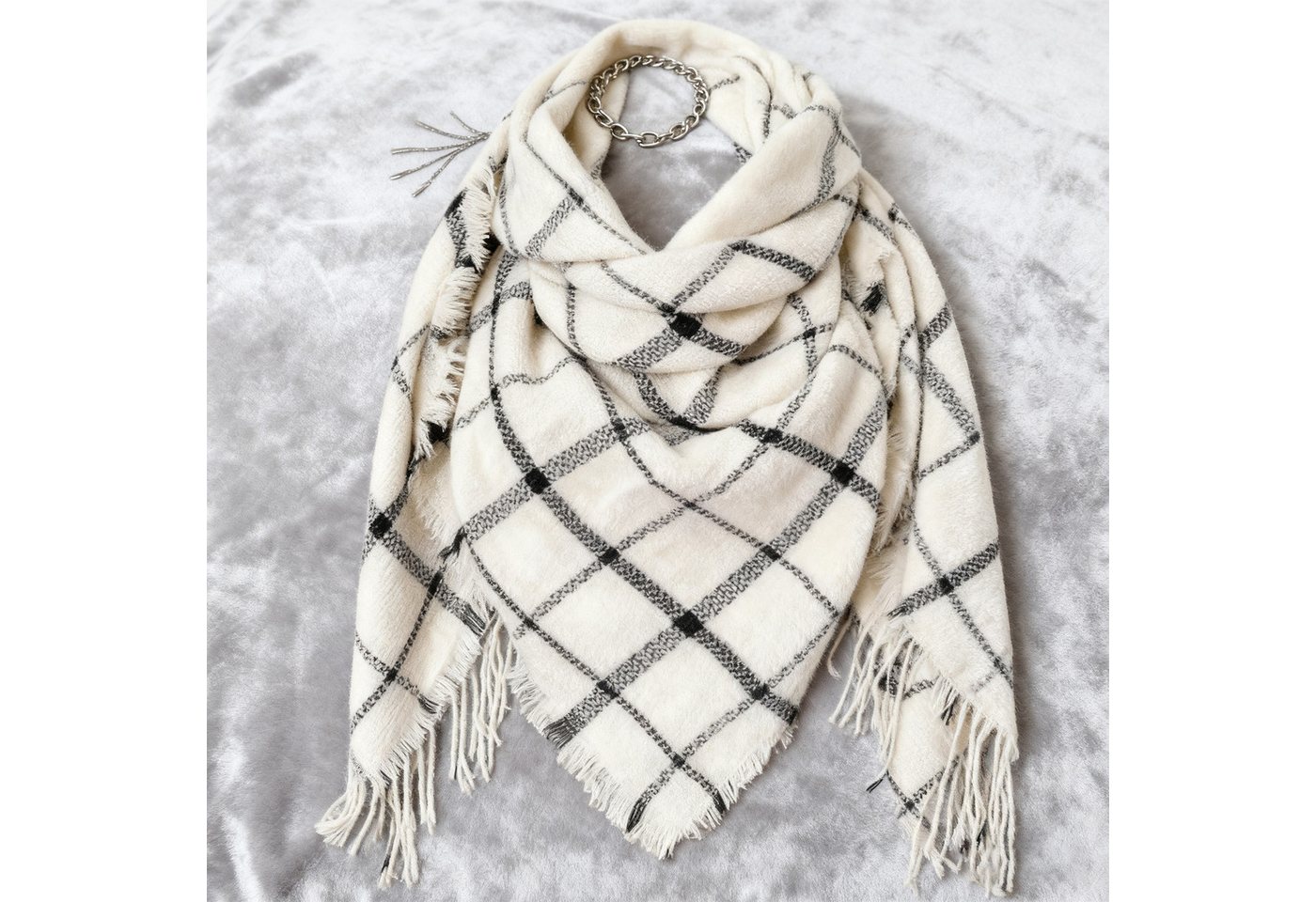 REDOM Modeschal Damen Schal Winterschal eleganter Umschlagtuch Schal Karoschal, (mit Klassisches Karomuster Weicher hautfreundlicher Stoff, 1-St. Ideal kombinierbar mit Mänteln Jeans und Strickmode), vielseitig tragbar als Tuch Stola elegantes Accessoire Geschenkidee von REDOM