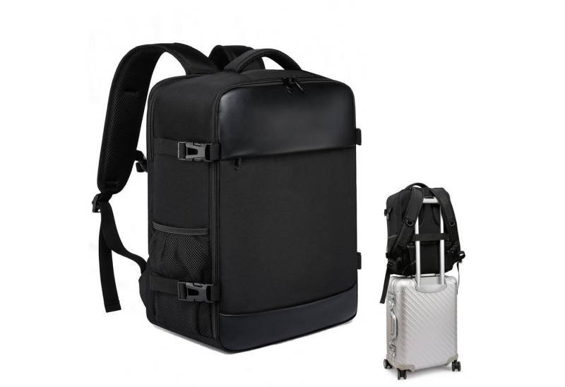 REDOM Reiserucksack Laptop Rucksack wasserfest Reiserucksack (Schule Tasche erweiterbar Handgepäck, 1-tlg., Sportrucksack, Anti-Diebstahl, USB-Lade-Anschluss), für Herren Damen Uni Business Arbeit Schule Freizeit von REDOM