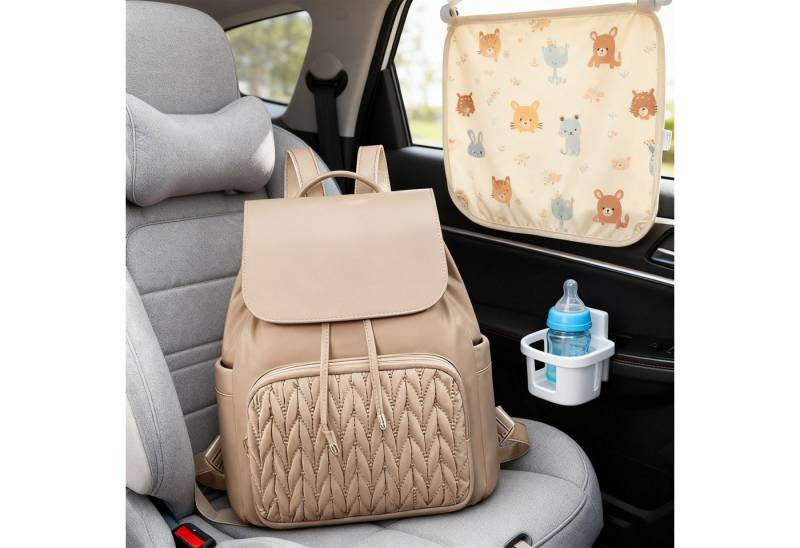 REDOM Rucksack Cityrucksack Reiserucksack Freizeitrucksack Stylischer Rucksack (mit 1 Hauptfach 2 Seitentaschen und 1 Fronttasche, 1-tlg., wasserabweisendem mit praktischer Anti-Diebstahl-Funktion), leicht modisch für Reisen Schule Alltag von REDOM