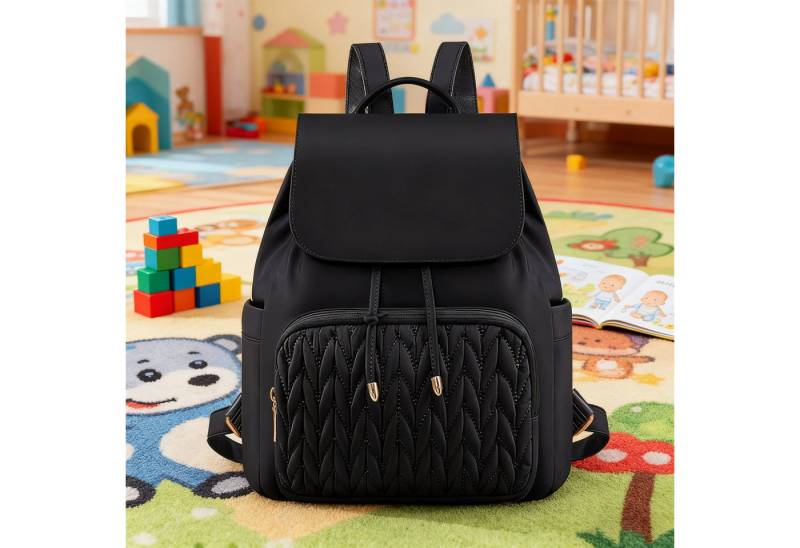 REDOM Rucksack Cityrucksack Reiserucksack Freizeitrucksack Stylischer Rucksack (mit 1 Hauptfach 2 Seitentaschen und 1 Fronttasche, 1-tlg., wasserabweisendem mit praktischer Anti-Diebstahl-Funktion), leicht modisch für Reisen Schule Alltag von REDOM