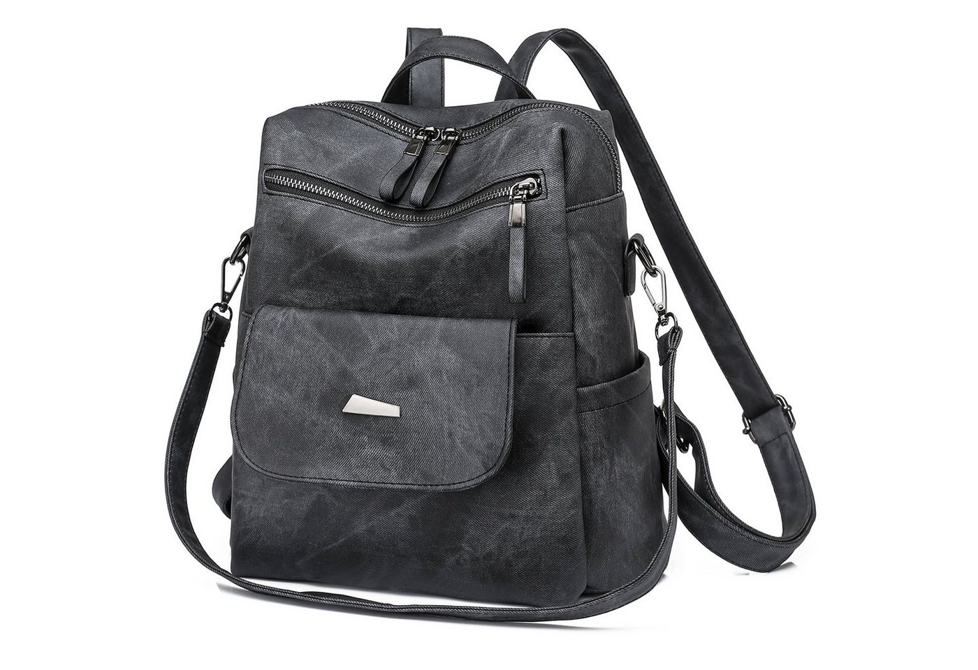 REDOM Rucksack Laptoprucksack Schulrucksack Lederrucksack Reiserucksack Kunstleder (30x28x15 CM, Vintage, Schultertasche, Notebook Laptop Tasche, Schule Rucksack), für Herren Damen Jungen Teenager Freizeit Arbeit Business Reisen von REDOM