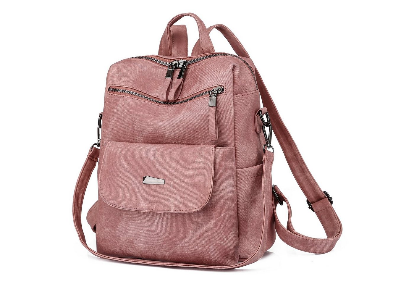 REDOM Rucksack Laptoprucksack Schulrucksack Lederrucksack Reiserucksack Kunstleder (30x28x15 CM, Vintage, Schultertasche, Notebook Laptop Tasche, Schule Rucksack), für Herren Damen Jungen Teenager Freizeit Arbeit Business Reisen von REDOM