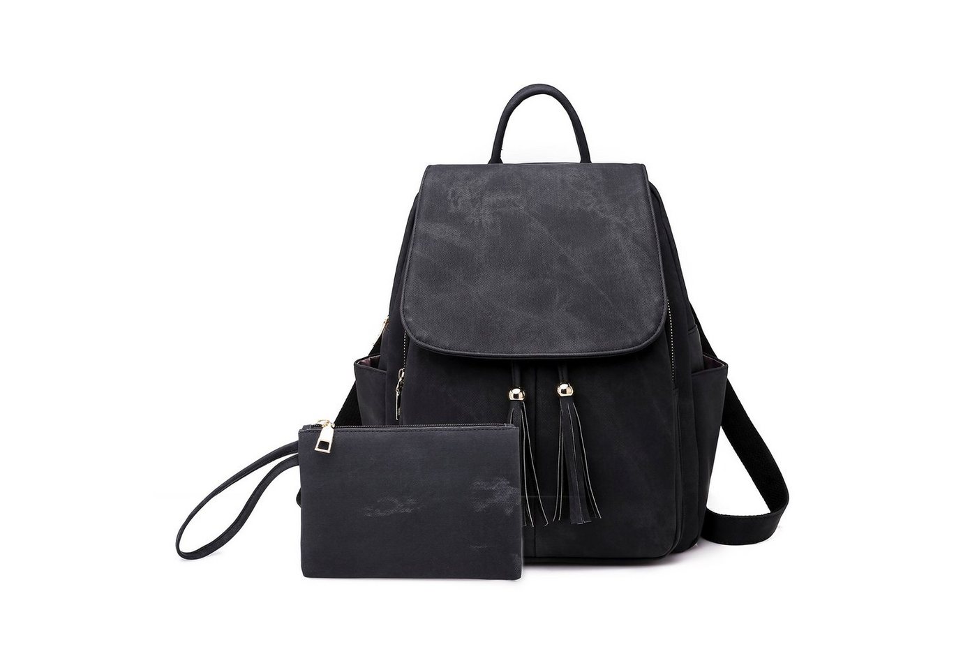 REDOM Rucksack Laptoprucksack Schulrucksack Schultertasche Reiserucksack aus Canvas (Laptop Notebook Tasche Uni Rucksack Anti-Diebstahl mit Geldbörse, Schultertasche, Schule Rucksack, Rucksäcke, Backpack mit Laptopfach), für Damen Frauen Jungen Teenager Freizeit Arbeit Business Reisen von REDOM