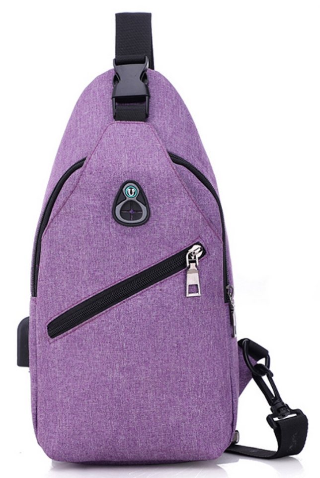 REDOM Schultertasche Brusttasche Sling Schulter Rucksack Rucksäcke Crossbody Umhängetasche (Herren Damen Geldgürtel Sport Sporttasche Groß 33 x 17 x 9 cm, 1-tlg., Handytasche, Unisex, mit USB-Lade-Anschluss), für Outdoor Camping Reisen Wandern Radfahren Multipurpose Tagepacks von REDOM