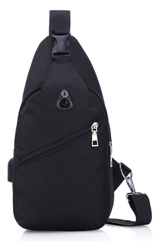 REDOM Schultertasche Brusttasche Sling Schulter Rucksack Rucksäcke Crossbody Umhängetasche (Herren Damen Geldgürtel Sport Sporttasche Groß 33 x 17 x 9 cm, 1-tlg., Handytasche, Unisex, mit USB-Lade-Anschluss), für Outdoor Camping Reisen Wandern Radfahren Multipurpose Tagepacks von REDOM