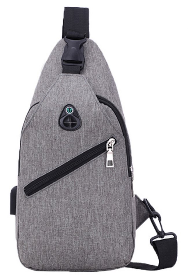 REDOM Schultertasche Brusttasche Sling Schulter Rucksack Rucksäcke Crossbody Umhängetasche (Herren Damen Geldgürtel Sport Sporttasche Groß 33 x 17 x 9 cm, 1-tlg., Handytasche, Unisex, mit USB-Lade-Anschluss), für Outdoor Camping Reisen Wandern Radfahren Multipurpose Tagepacks von REDOM