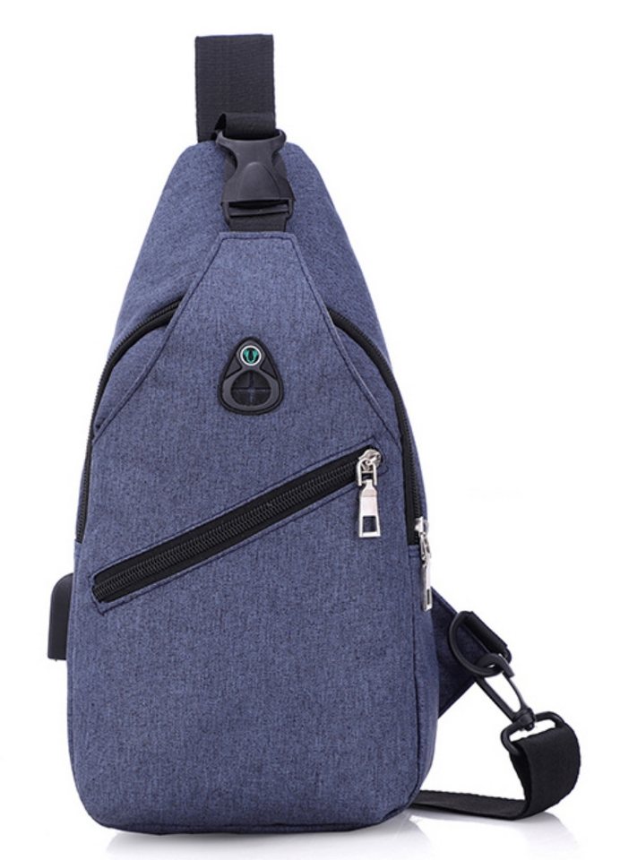 REDOM Schultertasche Brusttasche Sling Schulter Rucksack Rucksäcke Crossbody Umhängetasche (Herren Damen Geldgürtel Sport Sporttasche Groß 33 x 17 x 9 cm, 1-tlg., Handytasche, Unisex, mit USB-Lade-Anschluss), für Outdoor Camping Reisen Wandern Radfahren Multipurpose Tagepacks von REDOM