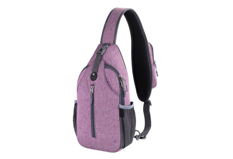 REDOM Schultertasche Brusttasche Sling Schulter Rucksack Rucksäcke Crossbody Umhängetasche (Oxfordgewebe Unisex Herren Damen 38x18x9cm mit Tasche auf Schultergurt, Geldgürtel, Sport, Sporttasche, Handytasche, Schlüsselhaken Brillenhalter), für Outdoor Camping Reisen Wandern Radfahren Multipurpose Tagepacks von REDOM