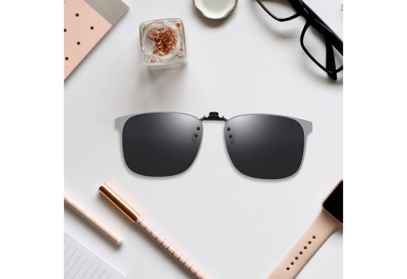 REDOM Sonnenbrille Polarisierte Clip-On Sonnenbrillen Schutz Aufsatzbrille (Hochklappbar Kratzfest Anti-Blendung, 1-St., UV400, Männer Frauen) Leicht Robust für Autofahren Reisen Angeln Wandern Outdoor von REDOM
