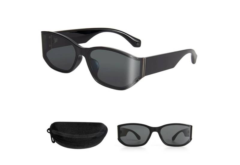 REDOM Sonnenbrille Polarisierte Sonnenbrille Oval Freizeitbrille Reisebrille Trendbrille (Ovale Rahmenform Polarisierte Gläser UV Schutz mit Etui enthalten, 1-St., Unisex, Oval Design, Leicht & Flexibel) für Autofahren Reisen und Outdoor-Aktivitäten von REDOM
