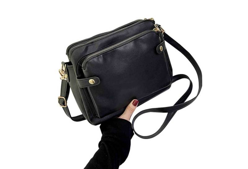 REDOM Umhängetasche Kunstleder Damen Schultertasche Freizeittasche Tasche Ledertasche Frau (mit abnehmbarem und verstellbarem Schultergurt, Handtasche, Tragetasche, Unitasche, 19 x 28 x 8 cm), für Damen Frauen Jungen Freizeit Schule Party Arbeit Reisen Einkaufen von REDOM