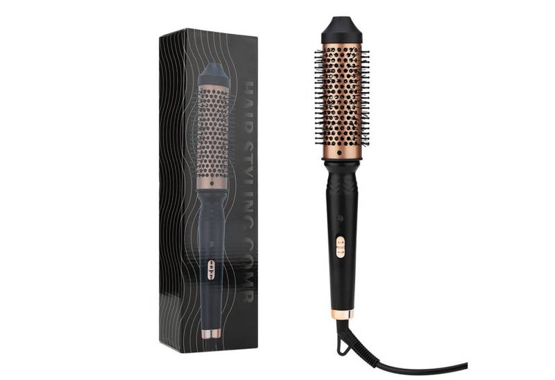 REDOM Warmluftbürste 2-in-1 Glätteisen Lockenstab Kamm Haarglättung Lockenstyler, 2-in-1 Haarstylinggerät für Locken und Glätten 360°-Drehgelenk von REDOM