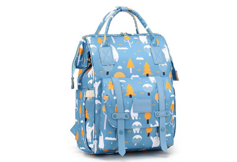 REDOM Wickelrucksack Baby Multifunktions großes Hauptfach stilvoller Alltagsrucksack (Milchfläsche Rucksack Tasche mit USB-Anschluss, Multifunktional, Babytasche), mit Kinderwagen-Haken von REDOM