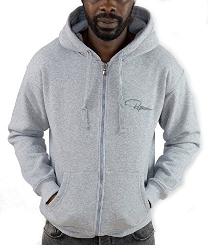 REDRUM Kapuzenjacke Zipper Hoodie Hoody Jacke Baumwolle Schwarz o Grau - Modell Plain (S, Grau) von REDRUM